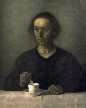 Vilhelm Hammershoi : Portrait of Ida Hammershoi